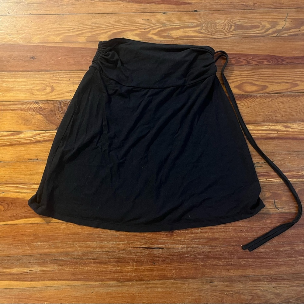 Black drawstring skirt